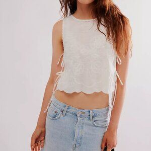 NWT Free People Faded Gardens Tank Color White
